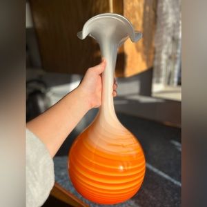 Rare XL Vintage Art Pop Flame Vase